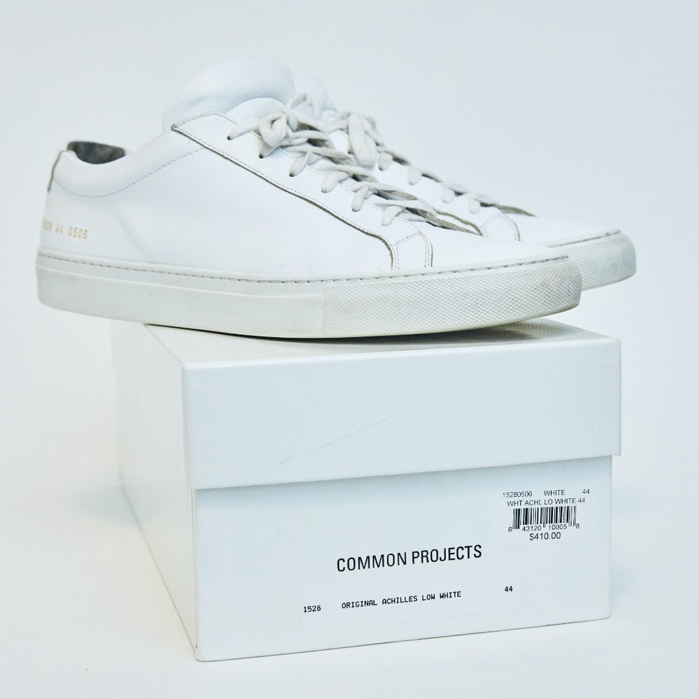 Common Projects Original Achilles Low White Mens Sneaker Shoes Sz 44